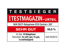 [Translate to portugese:] Germany 2012: Very Good – NUK Baby Monitor ECO Conrol+
