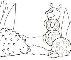 [Translate to portugese:] NUK colouring page with hedgehog
