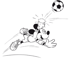 [Translate to portugese:] Disney colouring page with Mickey Mouse