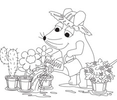 [Translate to portugese:] colouring page flowers